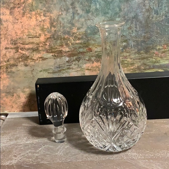 Vintage Crystal Decanter of Vase - Picture 3 of 3